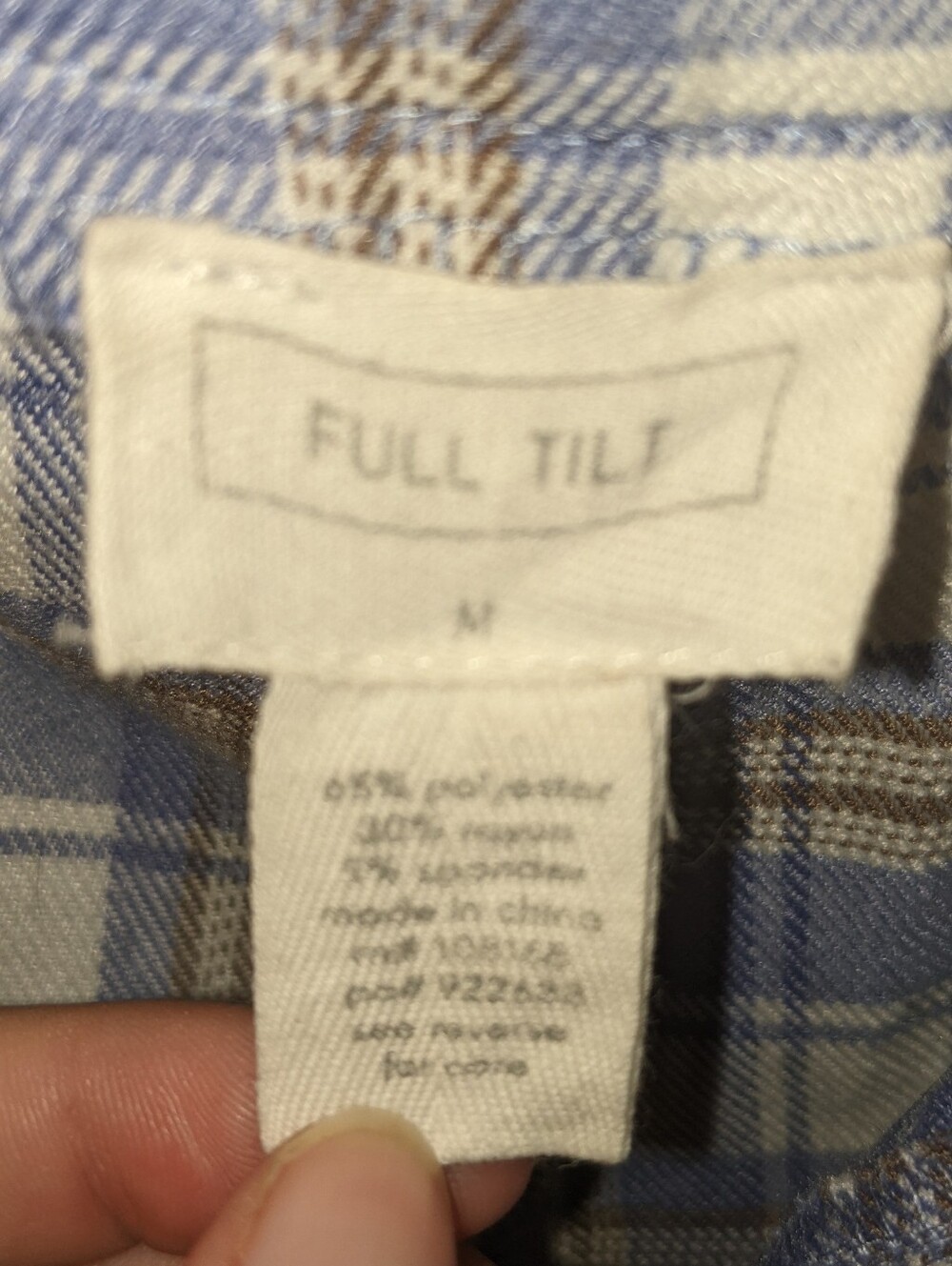 High Rise Blue Plaid Trouser Full Tilt / Tilley's - Picture 2 of 6